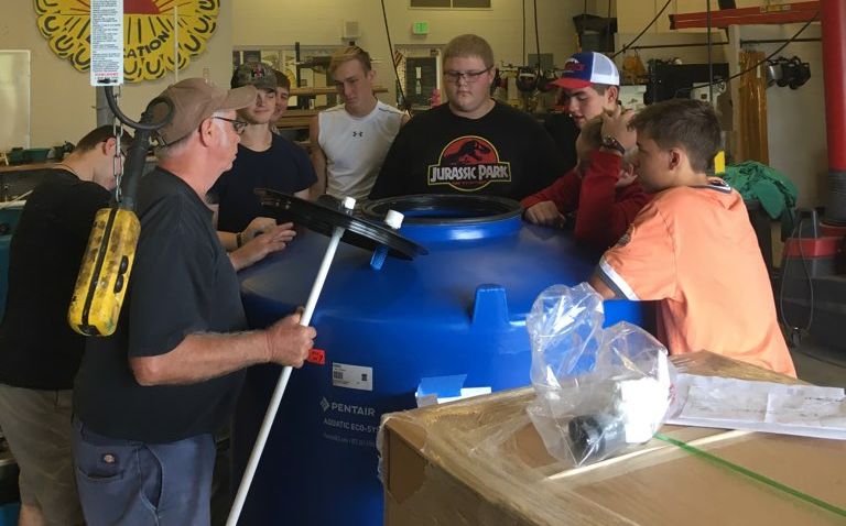 Building a biofilter for our aquaculture system